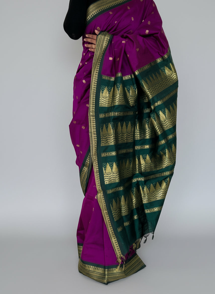 Kalyani Cotton Saree with Contrast Blouse