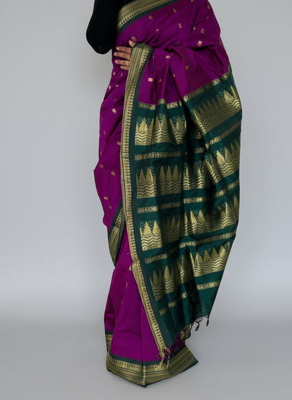 Kalyani Cotton Saree with Contrast Blouse