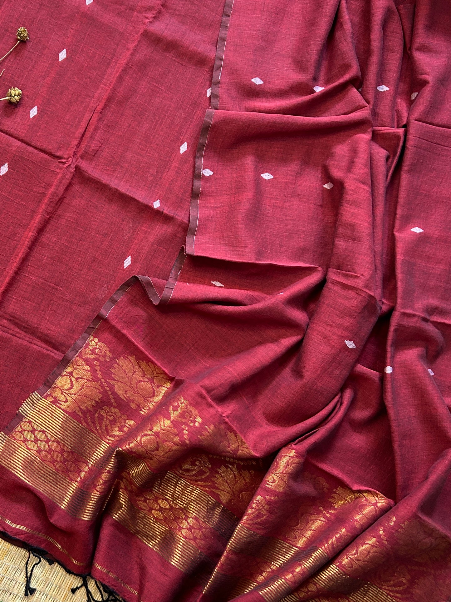 Jamdani Linen Cotton 2 pc Dress Material