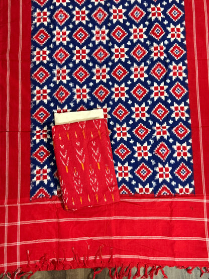 Telia Rumal Double Ikat Cotton Dress Material