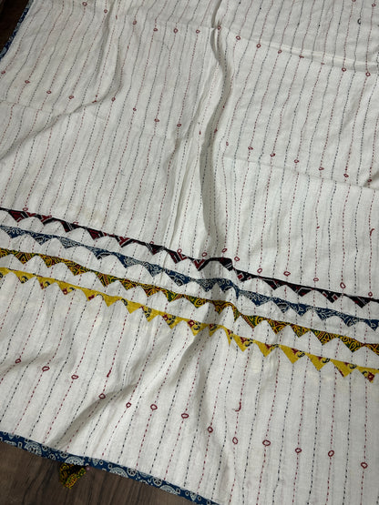 Appliqué and Mirror Work Cotton Dupatta