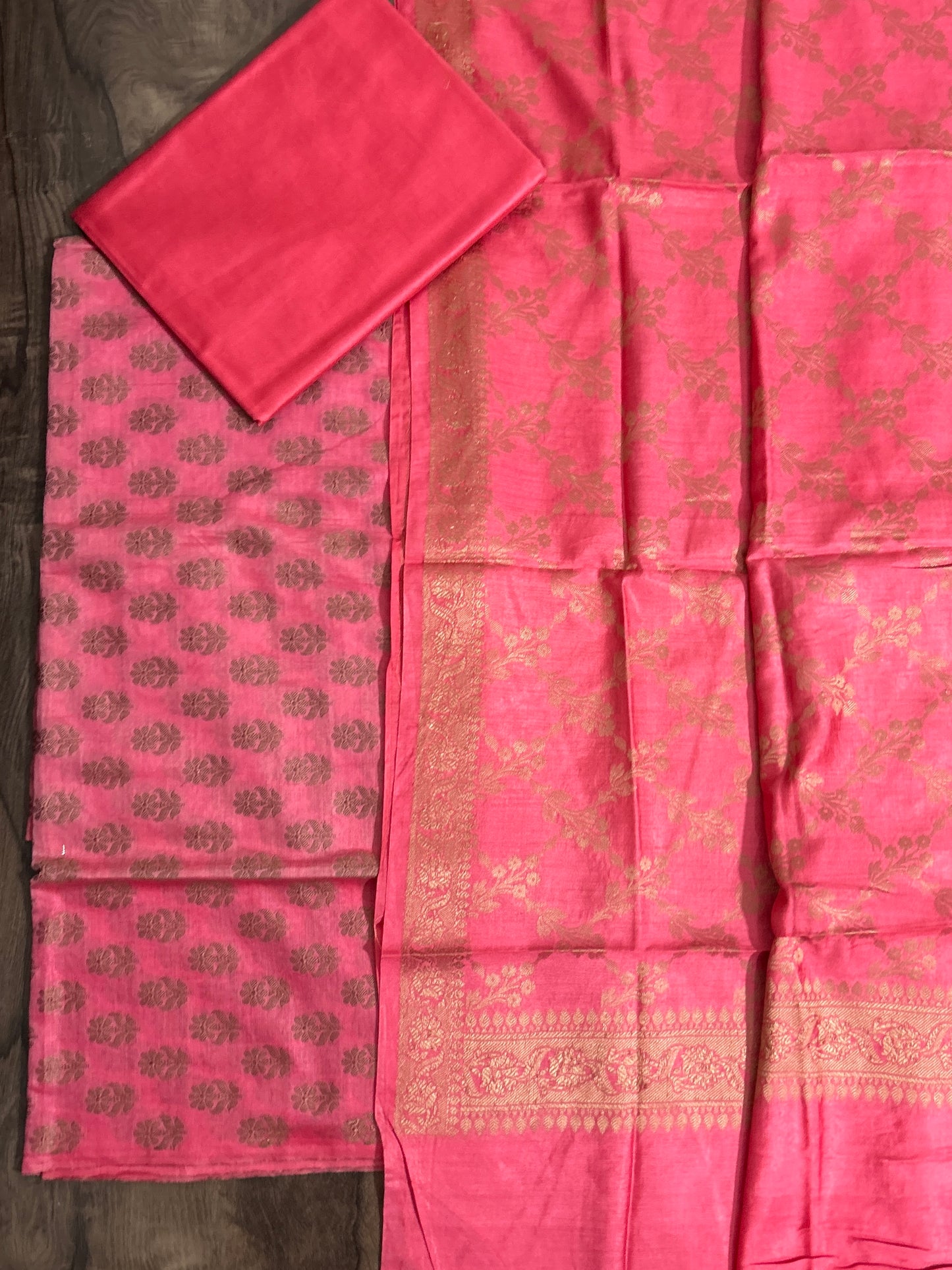 Banarasi Silk Cotton Dress Material