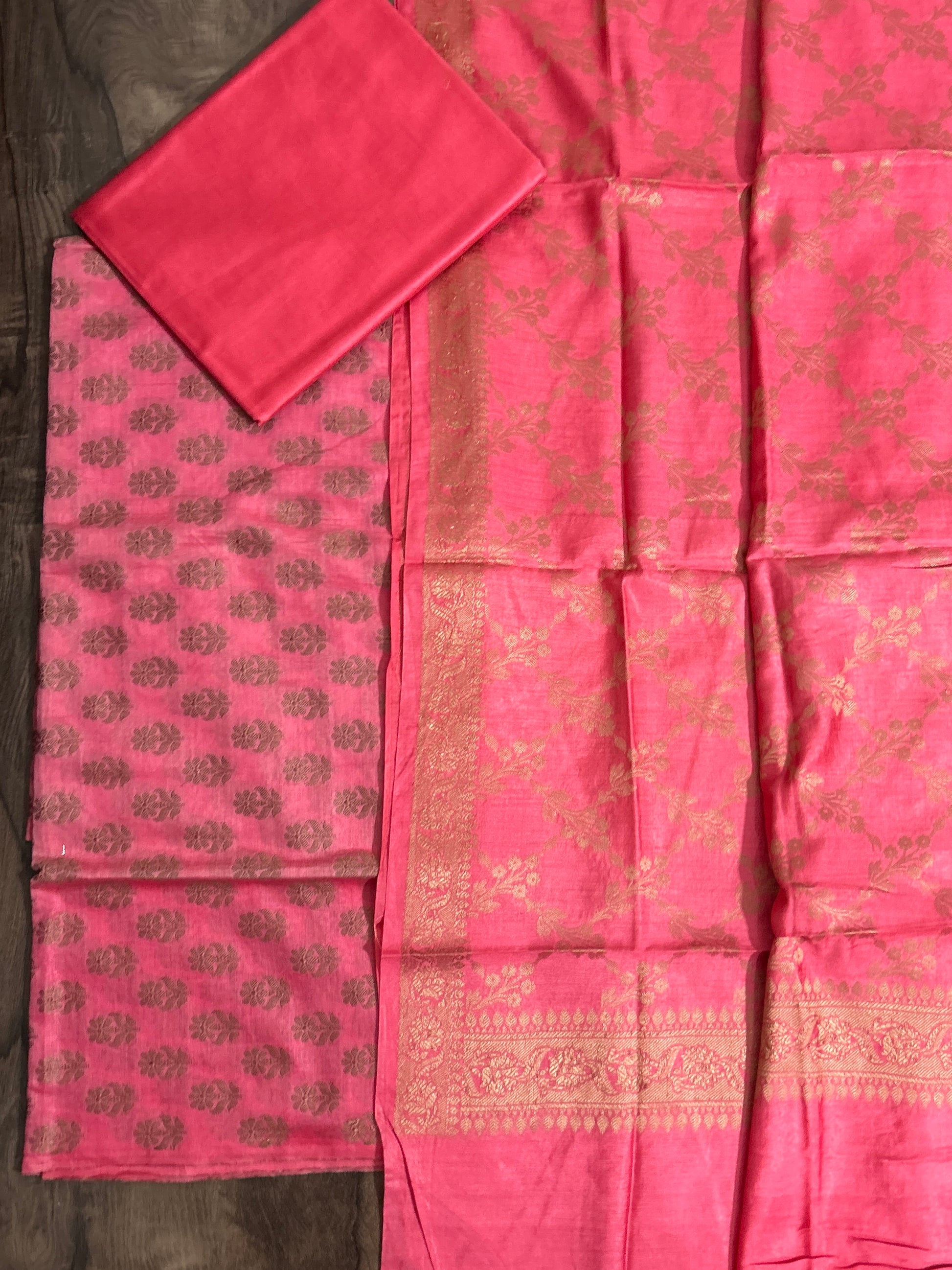 Banarasi Silk Cotton Dress Material