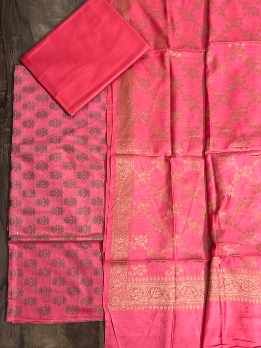 Banarasi Silk Cotton Dress Material