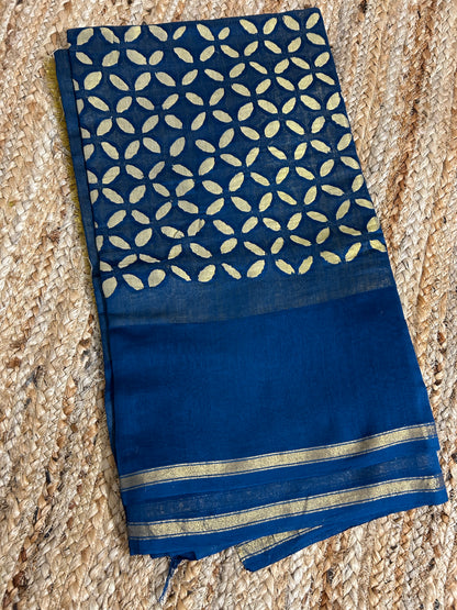 Appliqué Work Chanderi Silk Kurti Fabric