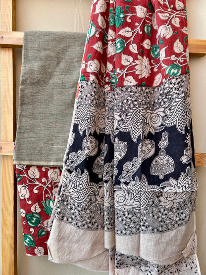 Kalamkari Cotton Dress Material