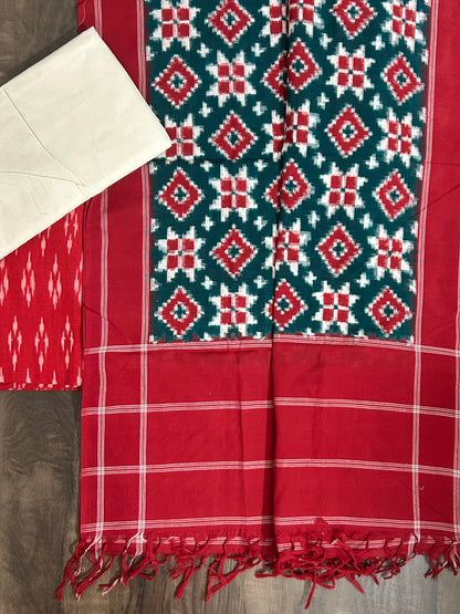 Telia Rumal Double Ikat Cotton Dress Material