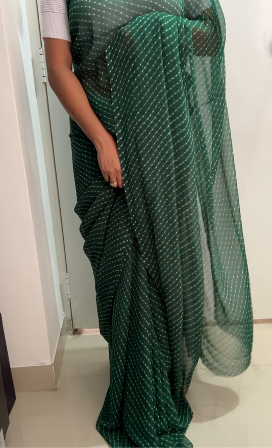 Daily wear Chiffon Saree with running Blouse