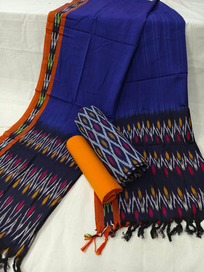 Ikat Cotton Dress Material