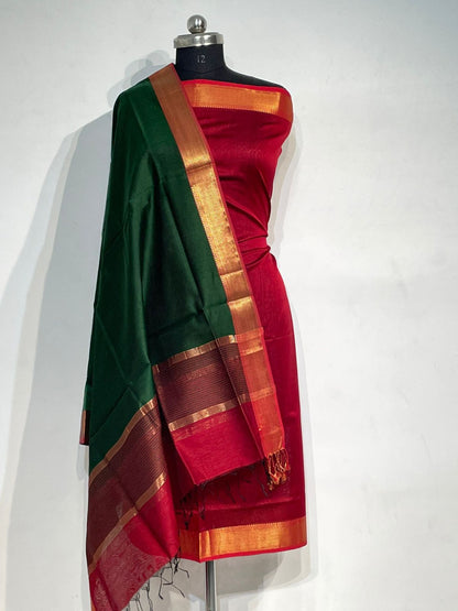 Maheshwari Silk Cotton Dress Material