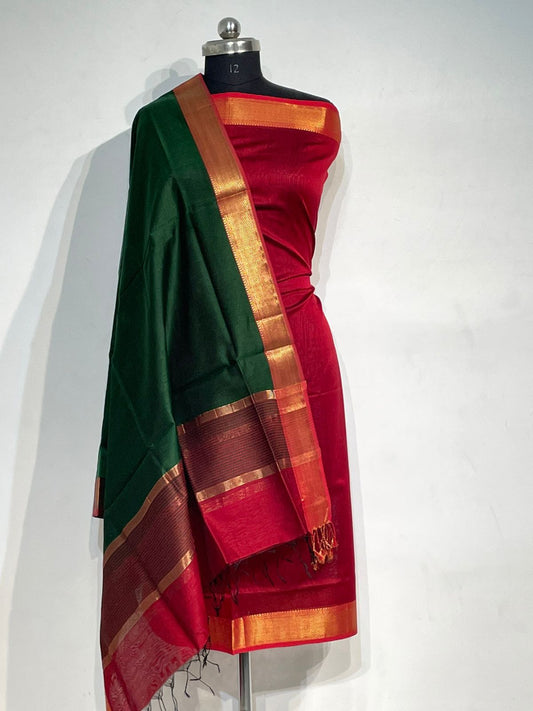 Maheshwari Silk Cotton Dress Material