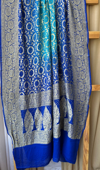 Pure Georgette Bandhej Neemjari Dupatta