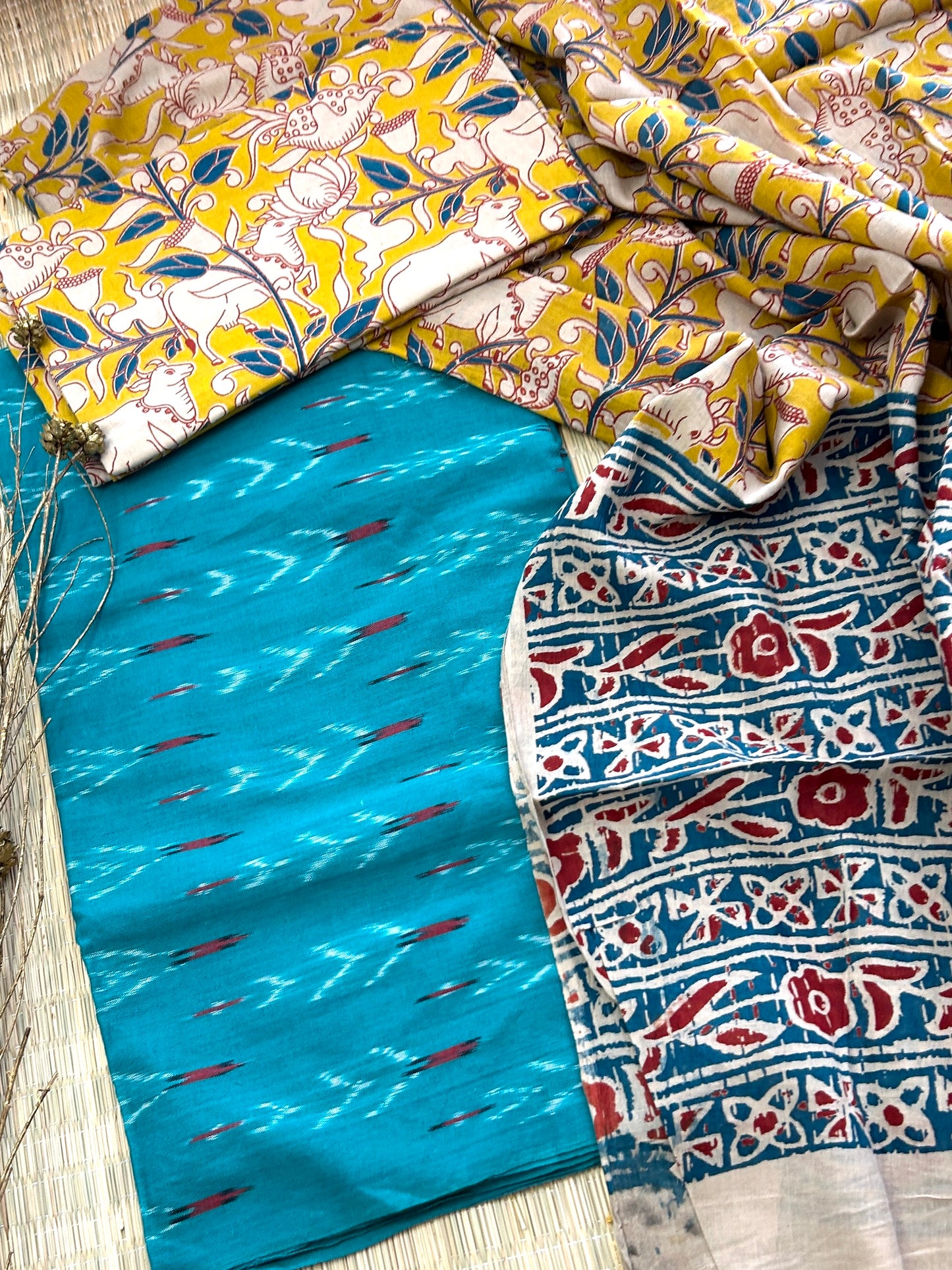 Ikat - Kalamkari Cotton Dress Material