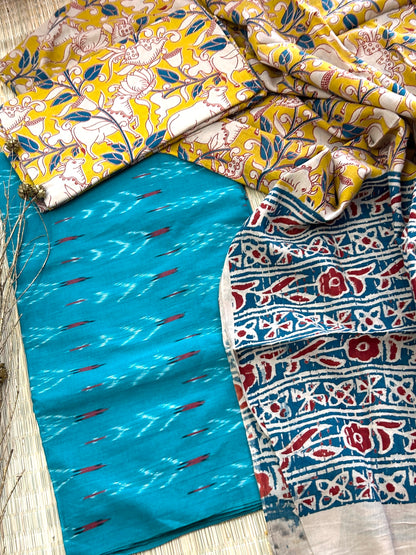 Ikat - Kalamkari Cotton Dress Material