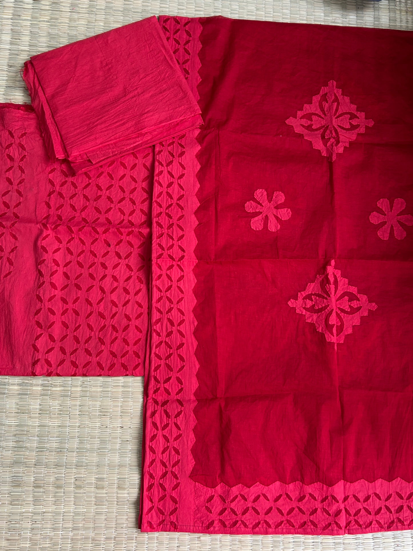 Appliqué Work Cotton Dress Material