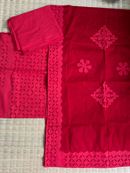 Appliqué Work Cotton Dress Material