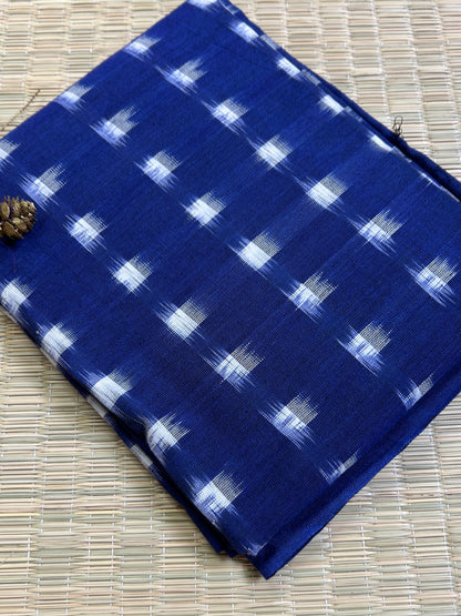 Blue Double Ikat Cotton Fabric(2.5 Meter) (fab 28)