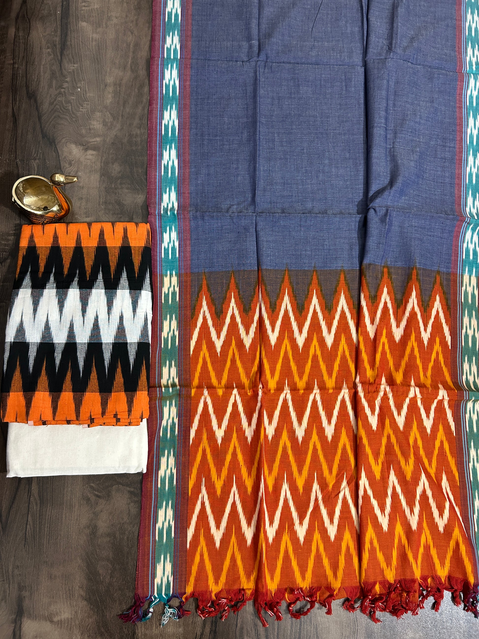 Ikat Cotton Dress Material