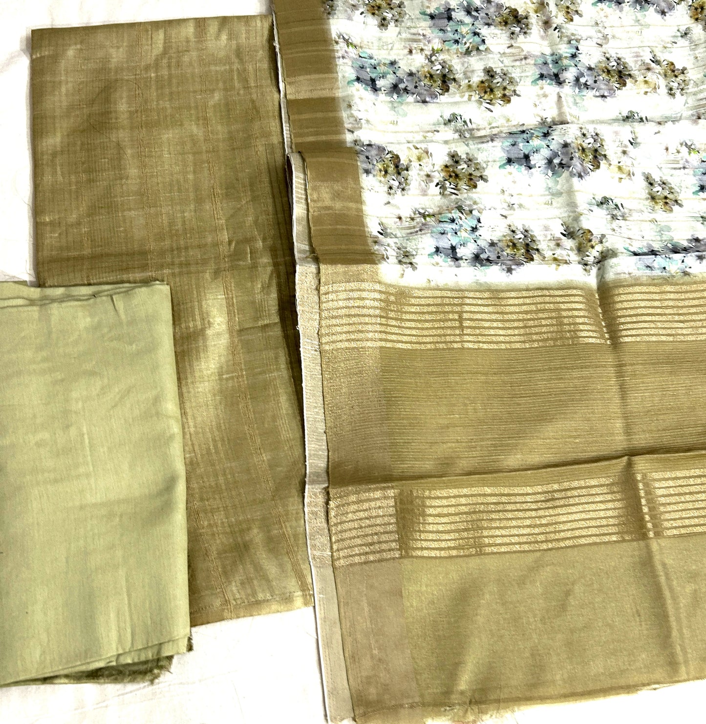 Semi Tussar Silk Dress Material