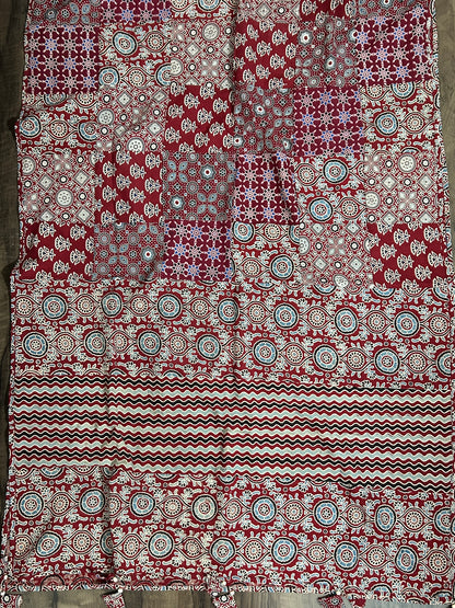 Appliqué Work and Mirror Work Cotton Dupatta