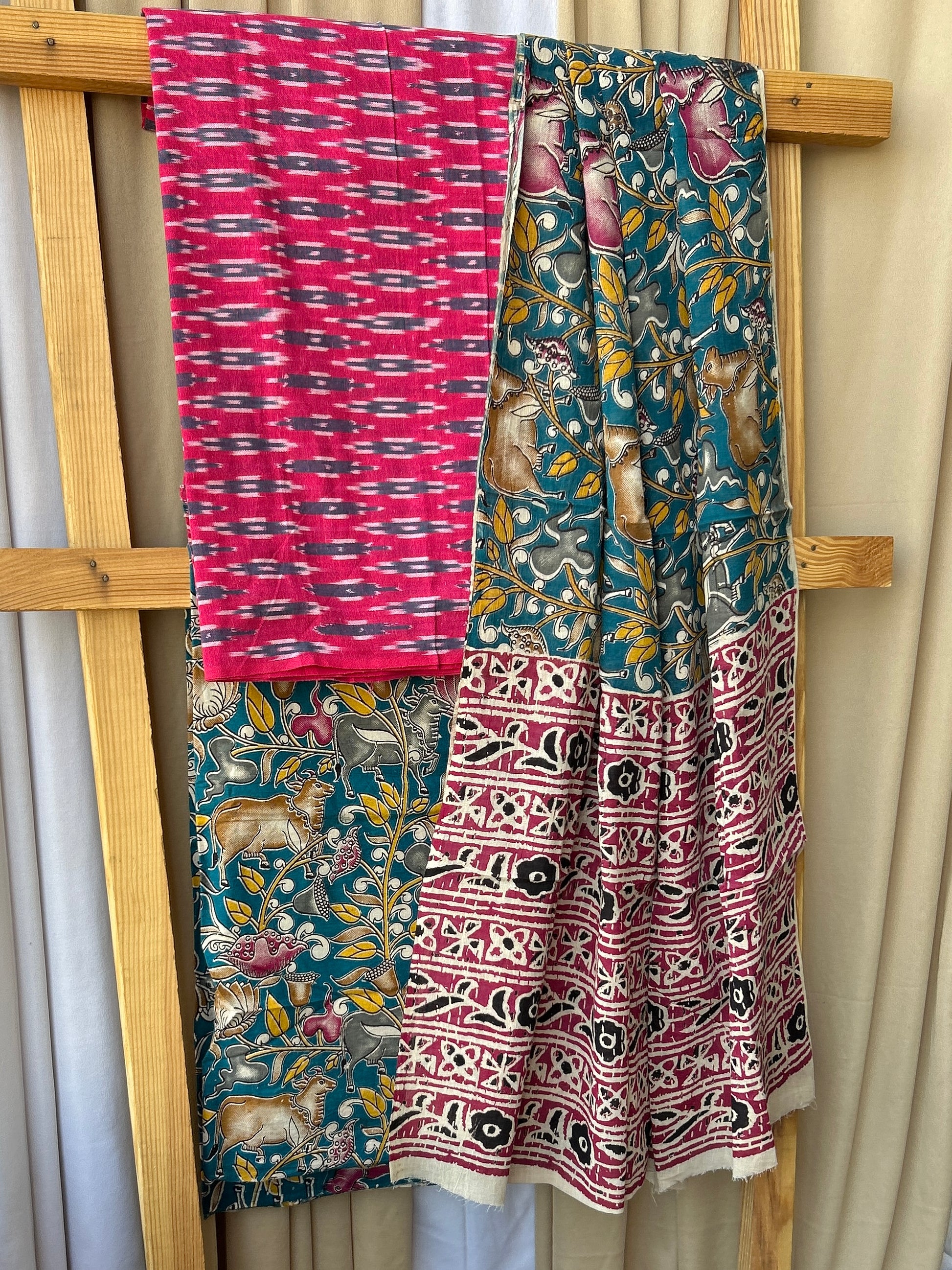 Ikat - Kalamkari Cotton Dress Material