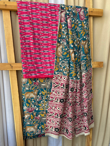 Ikat - Kalamkari Cotton Dress Material
