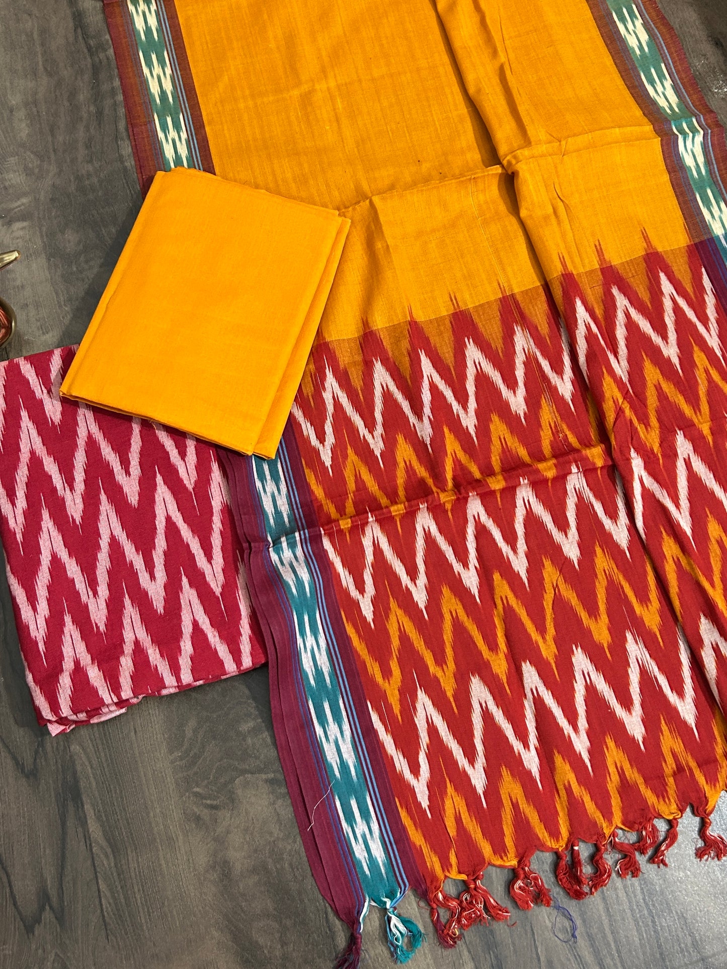 Ikat Cotton Dress Material