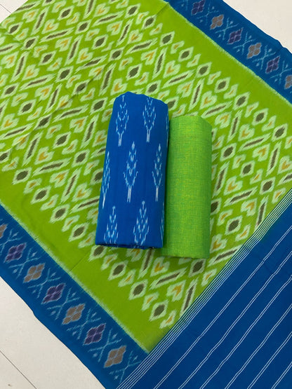 Double Ikat Cotton Dress Material
