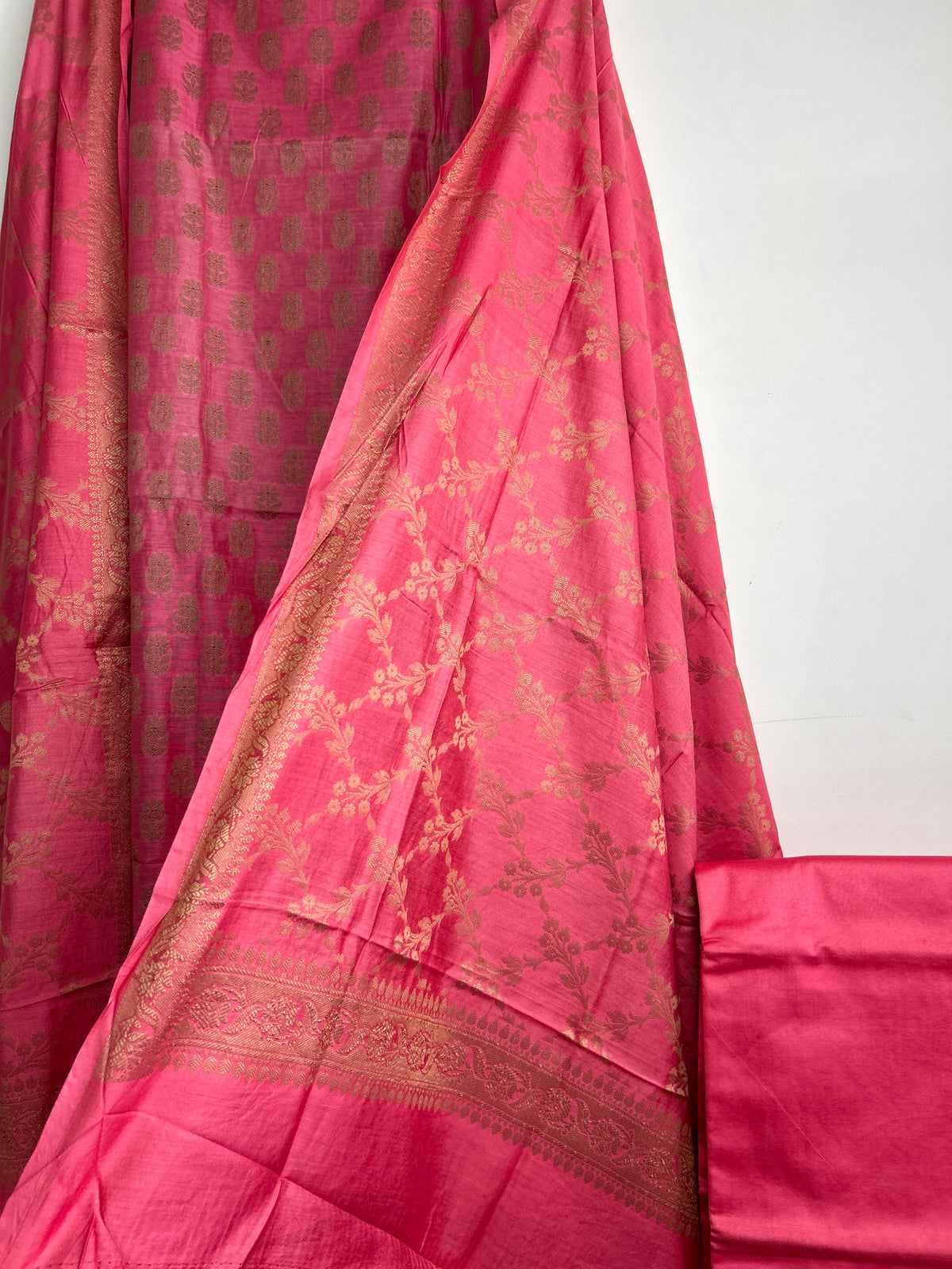 Banarasi Silk Cotton Dress Material
