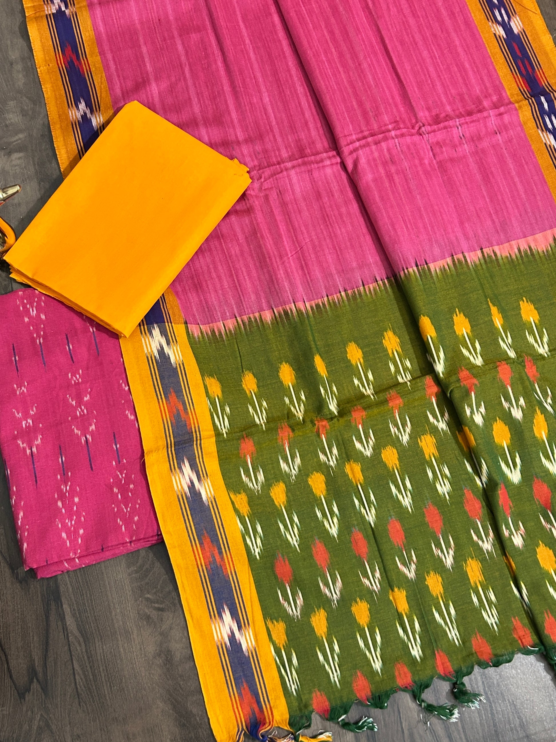 Ikat Cotton Dress Material