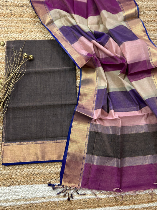 Maheshwari Tissue Silk Dress Material