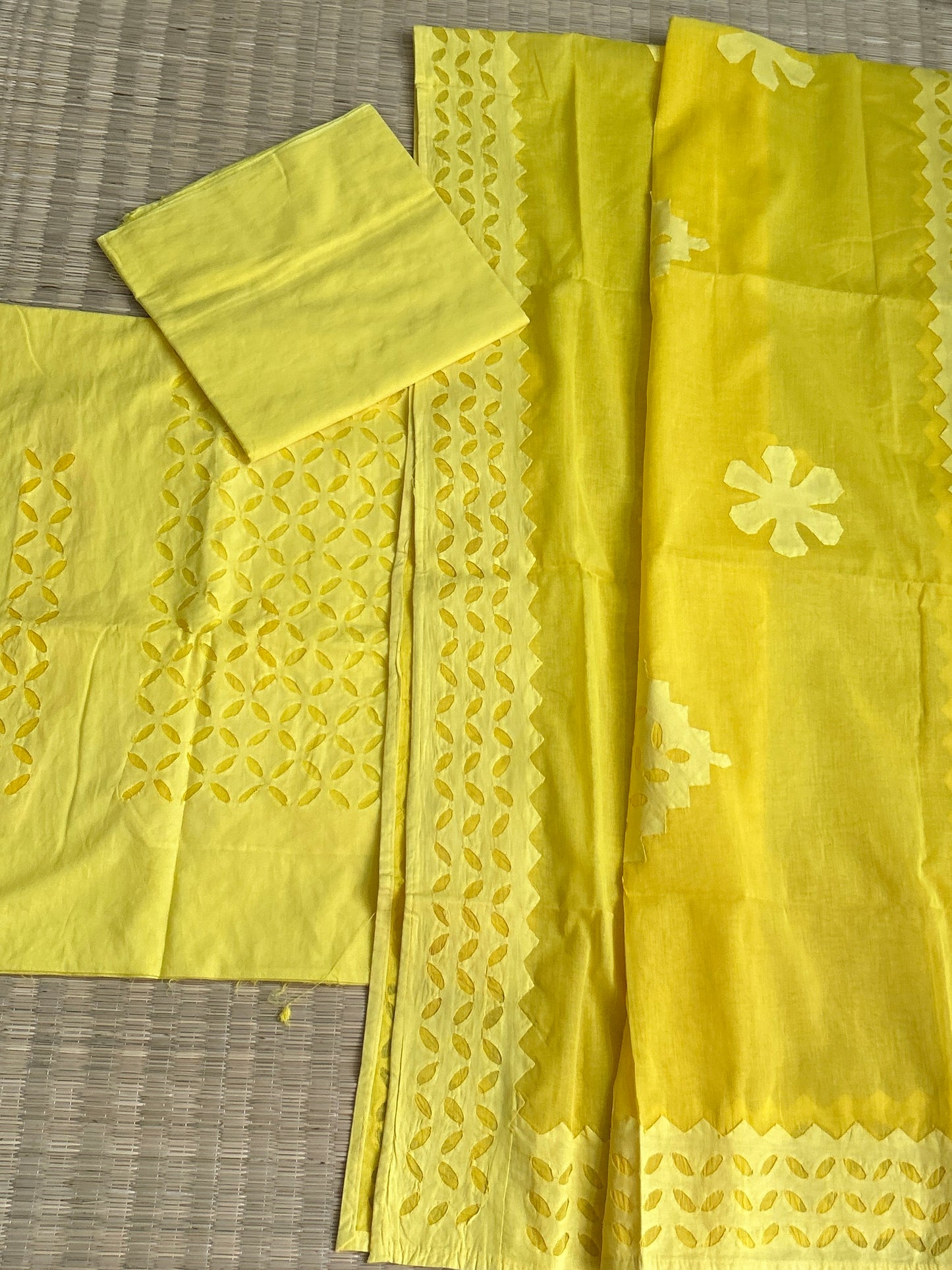 Appliqué Work Cotton Dress Material
