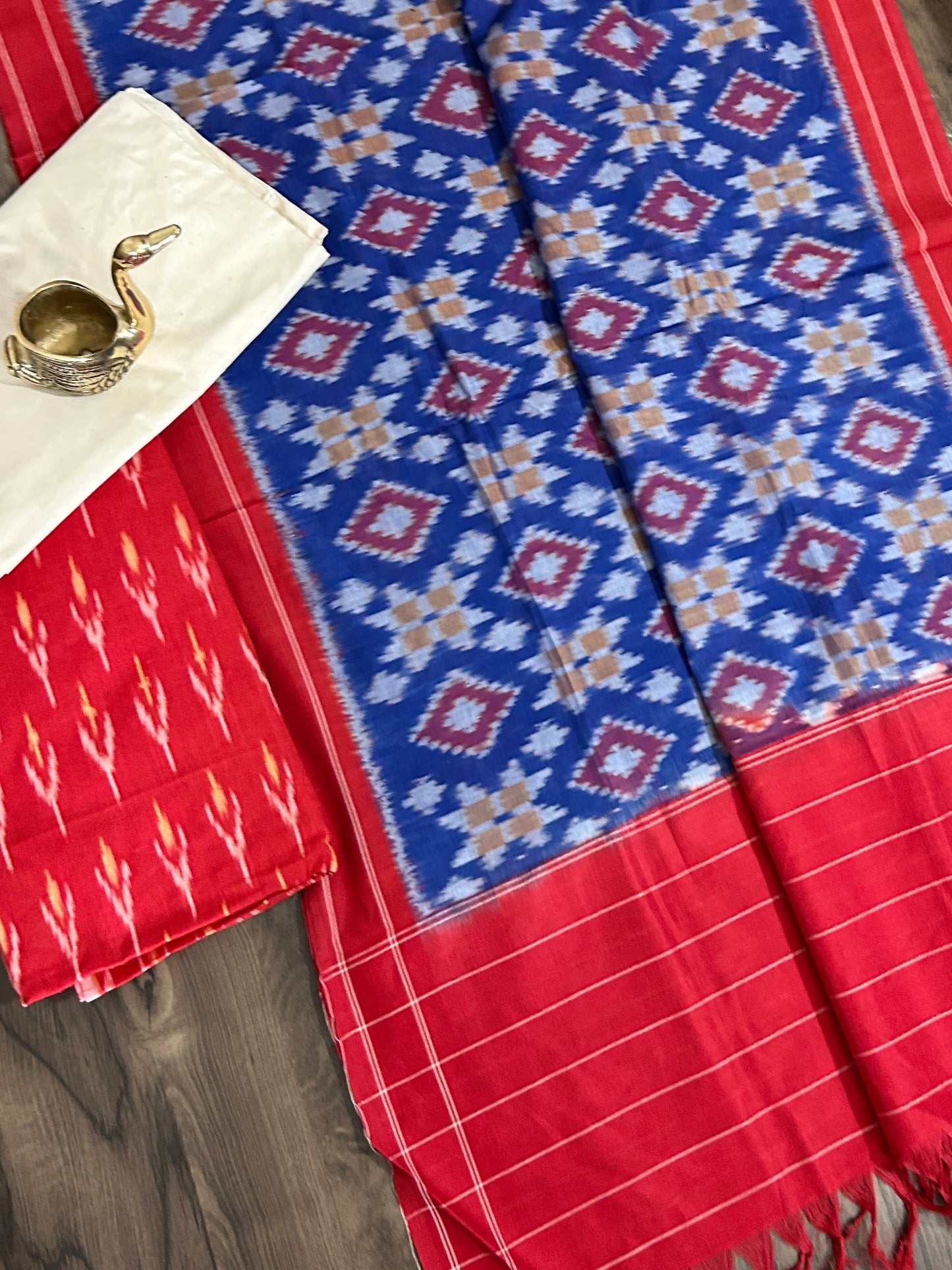 Double Ikat Cotton Dress Material
