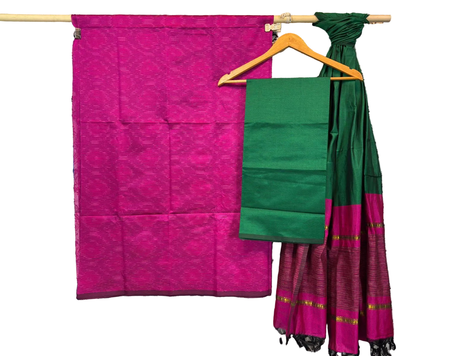 Ikat Cotton Silk Dress Material