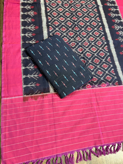 Double Ikat Cotton Dress Material