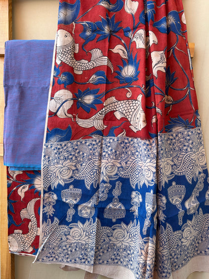 Kalamkari Cotton Dress Material