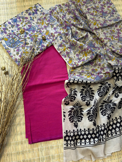 Kalamkari Cotton Dress Material