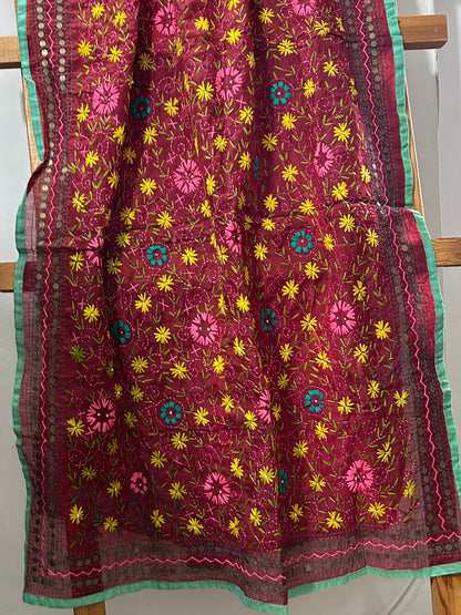 Phulkari Chanderi Dupatta