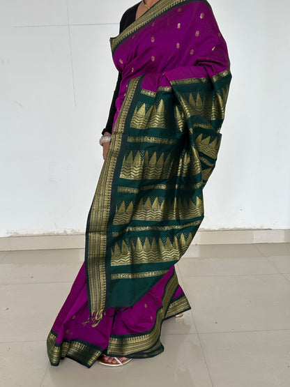 Kalyani Cotton Saree with Contrast Blouse