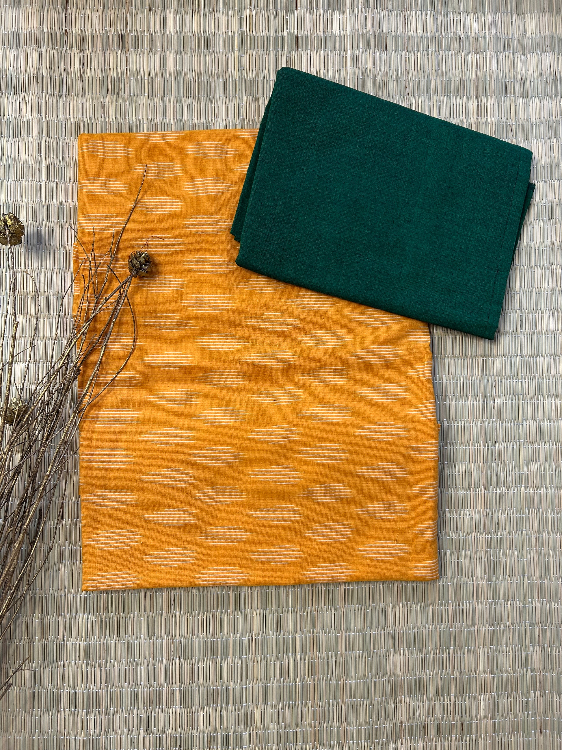 Double Ikat Cotton Top Bottom
