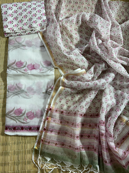 Hand BlockPrint Kota Doriya Dress Material