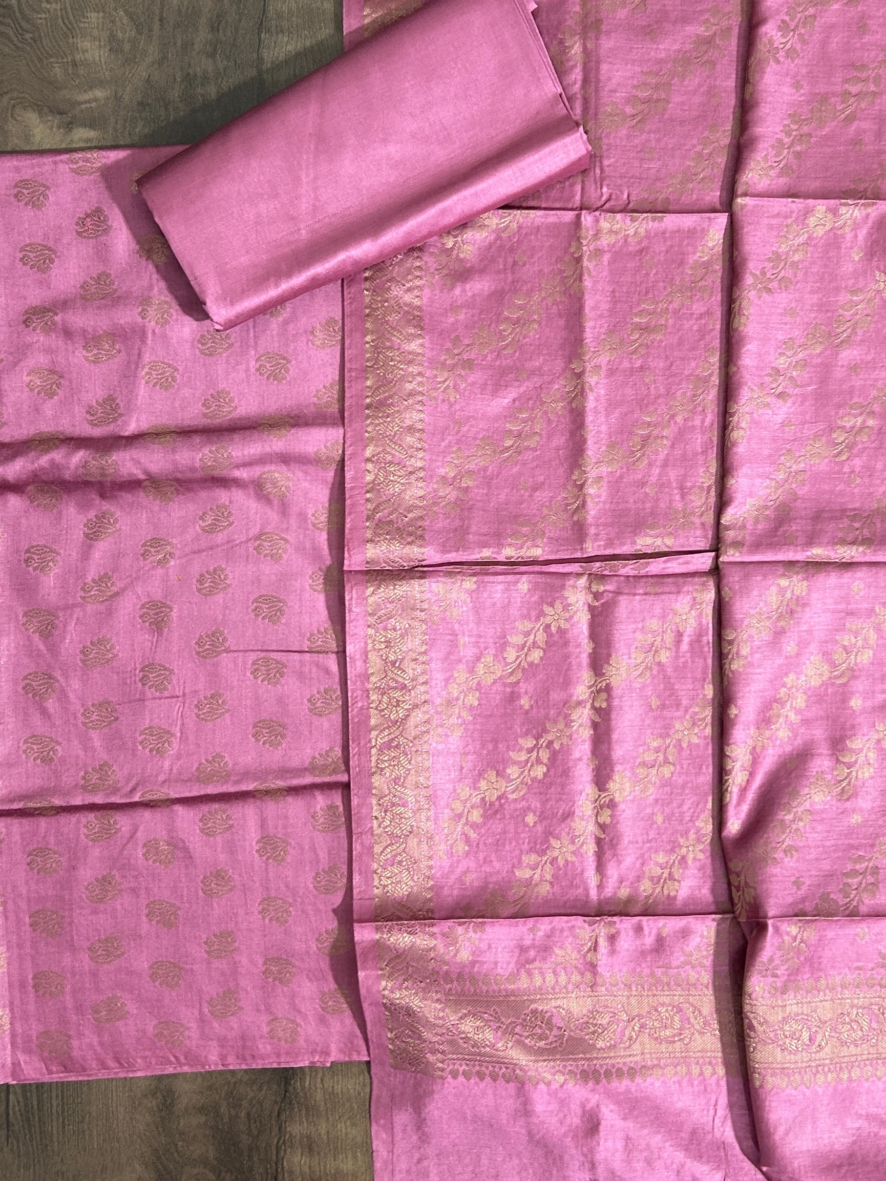 Banarasi Silk Cotton Dress Material