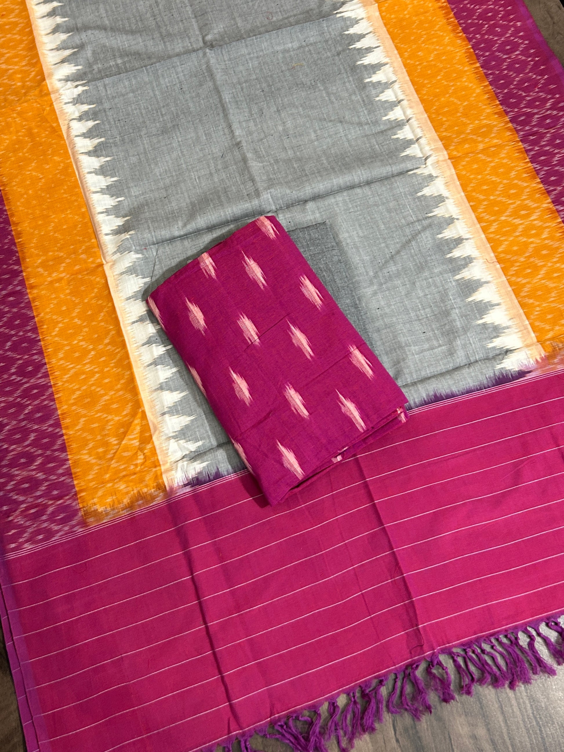 Duble Ikat Cotton Dress Material