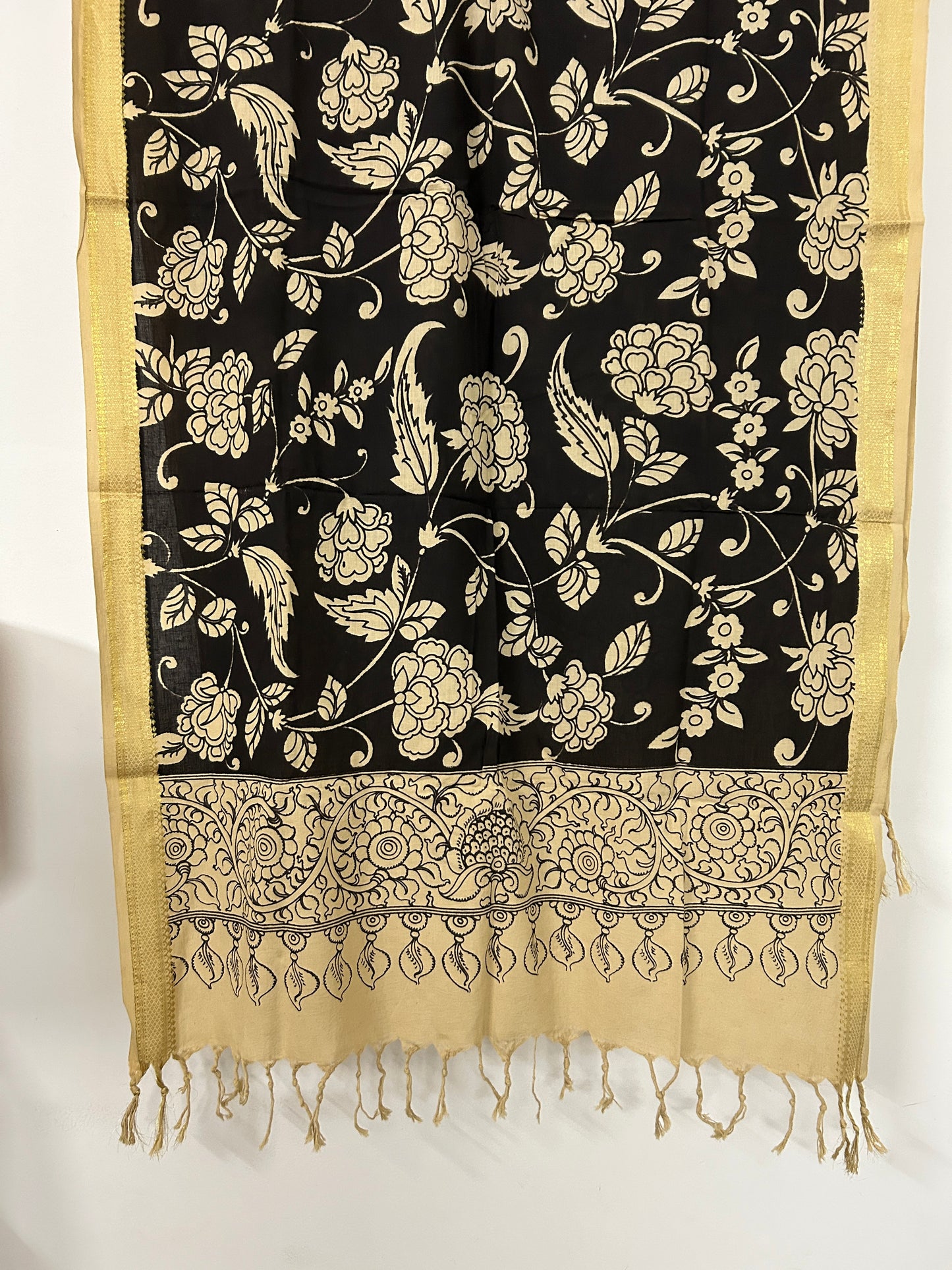 Kalamkari Cotton Hand Painted Dupatta