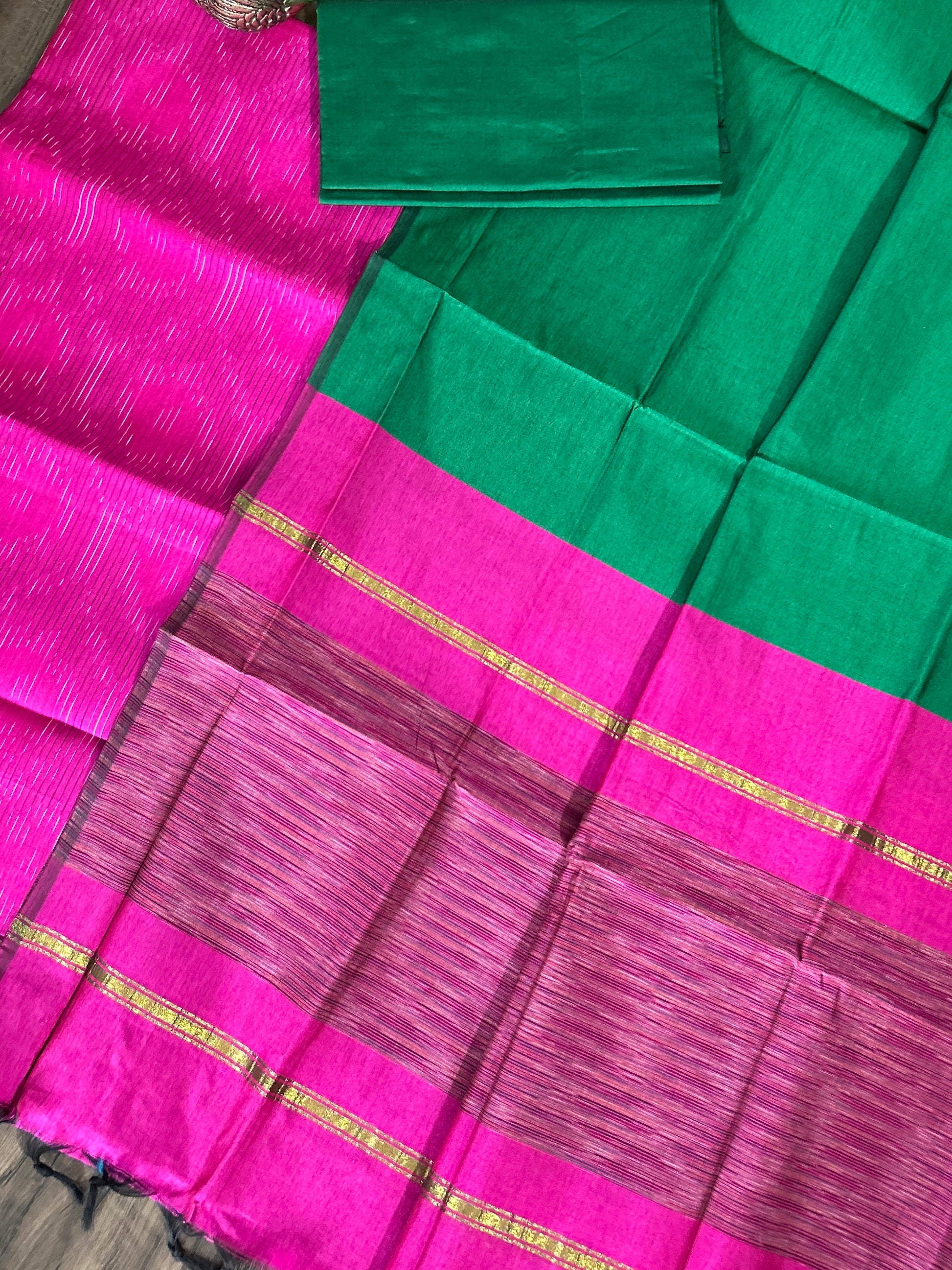 Ikat Cotton Silk Dress Material