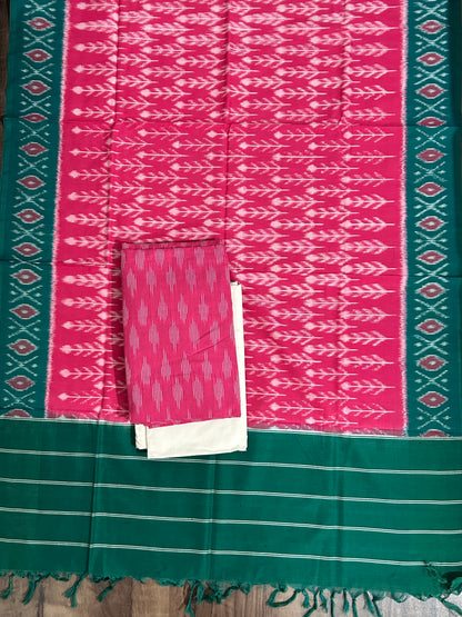 Double Ikat Cotton Dress Material