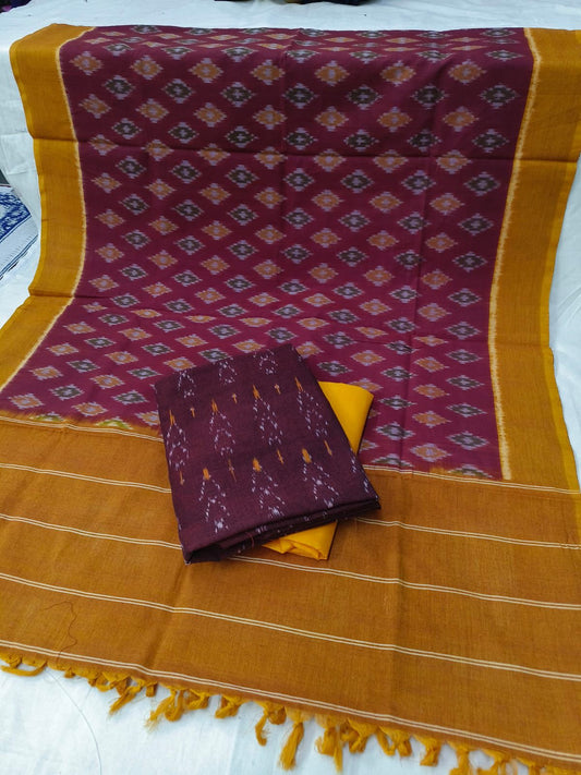 Double Ikat Cotton Dress Material