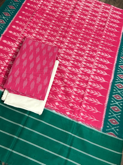 Double Ikat Cotton Dress Material
