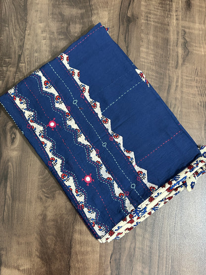 Appliqué and Mirror Work Cotton Dupatta