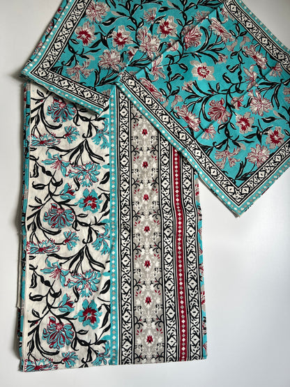 Bagru Cotton Bedsheet with Pillow Covers